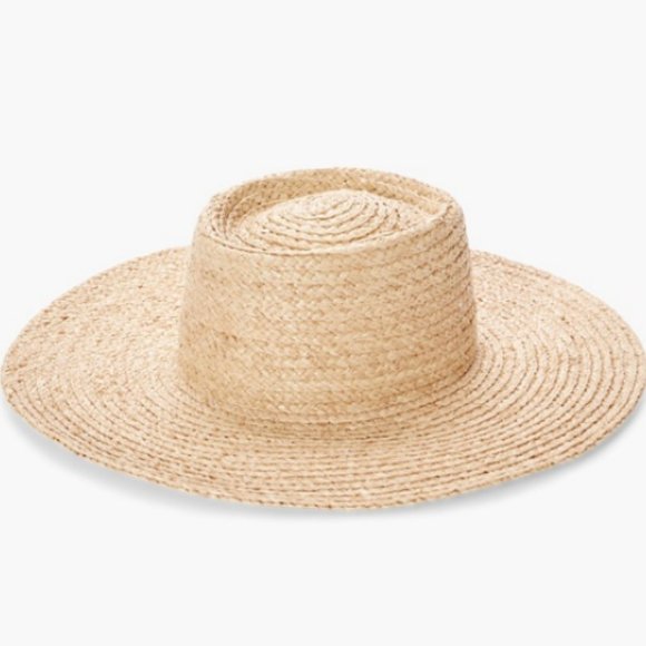 Waxed Wide Boater Straw Hat - Picture 2 of 6